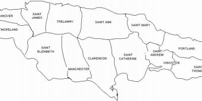Jamaica map and parishes